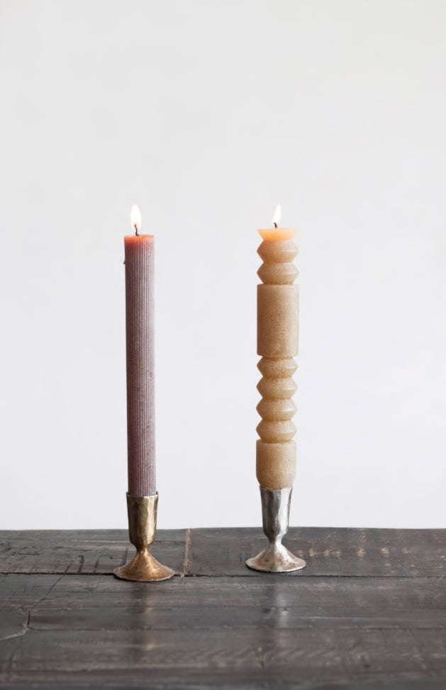 Porte bougie en fonte, forgé à la main