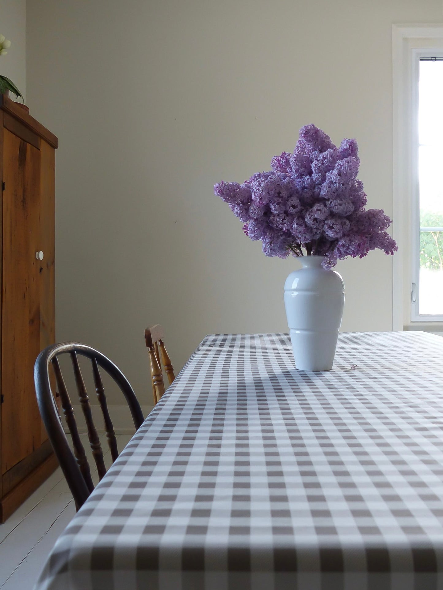 Nappe VICHY - Grège