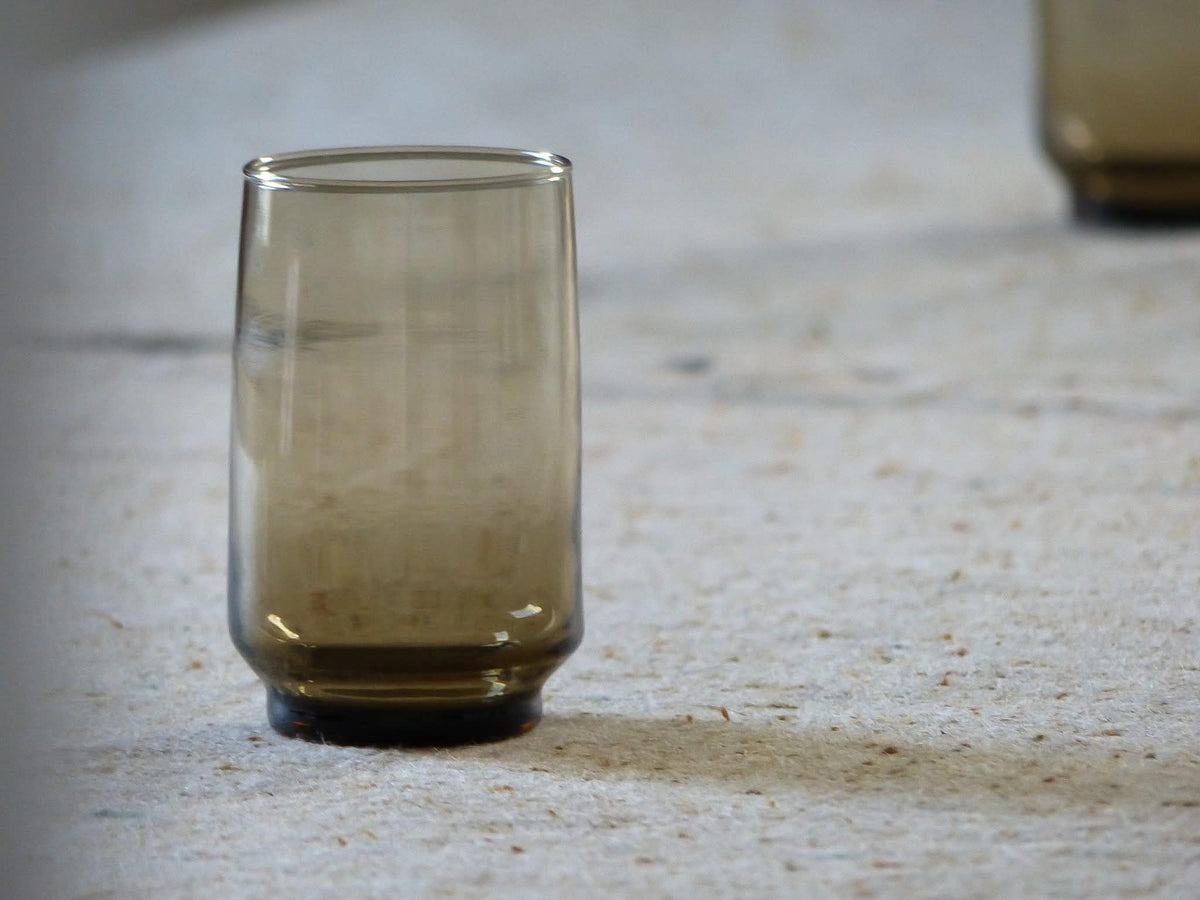 Ensemble de 4 verres en verre, smoky brown, Libbey