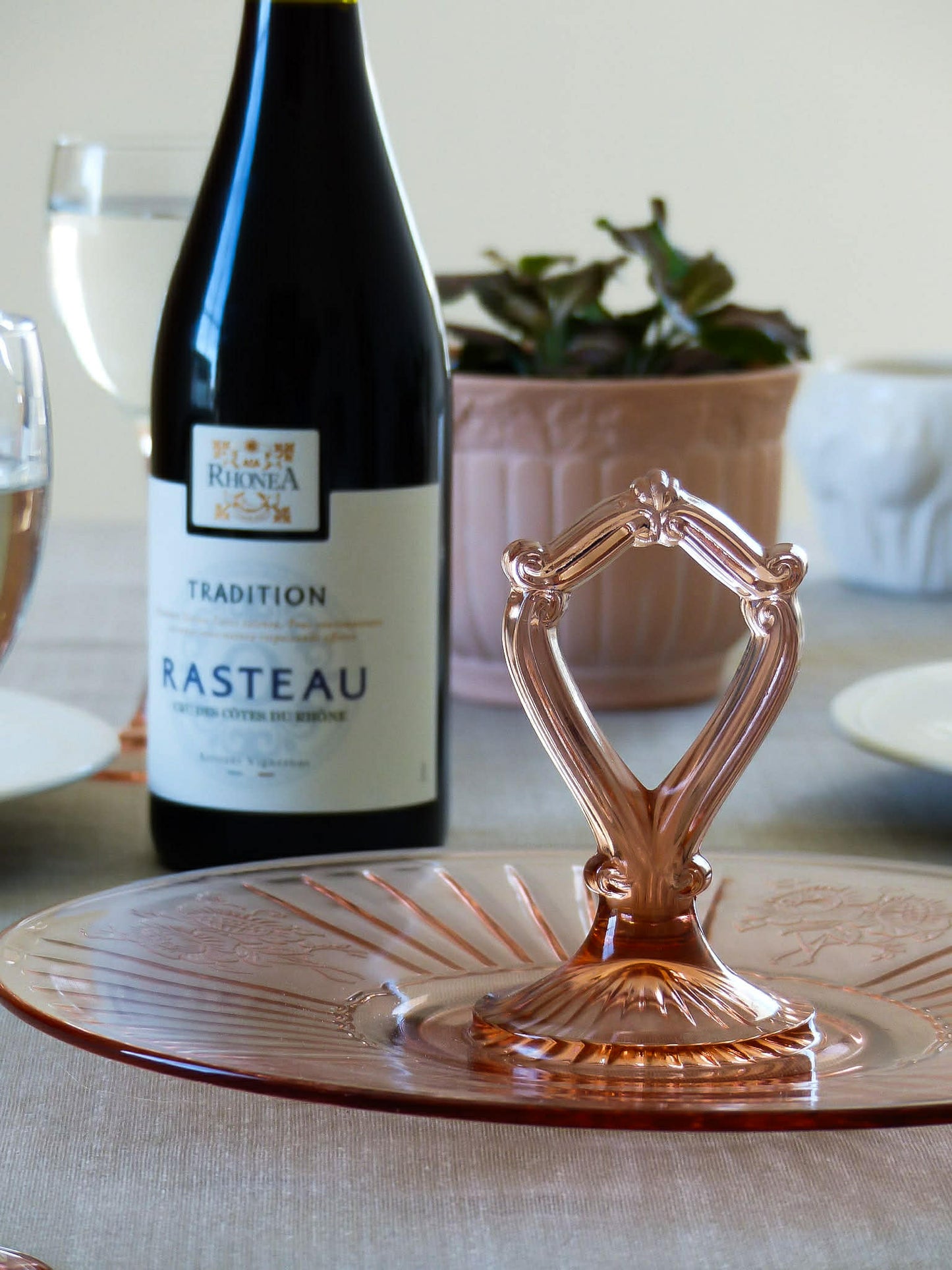 Plateau de service vintage avec poignée, de ANCHOR HOCKING