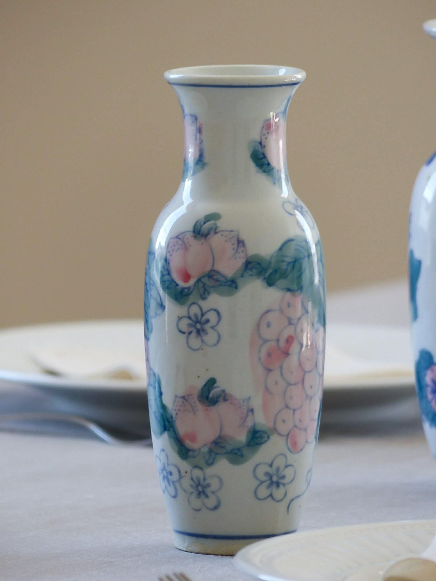 Vase à fleurs en céramique, inspiration asiatique