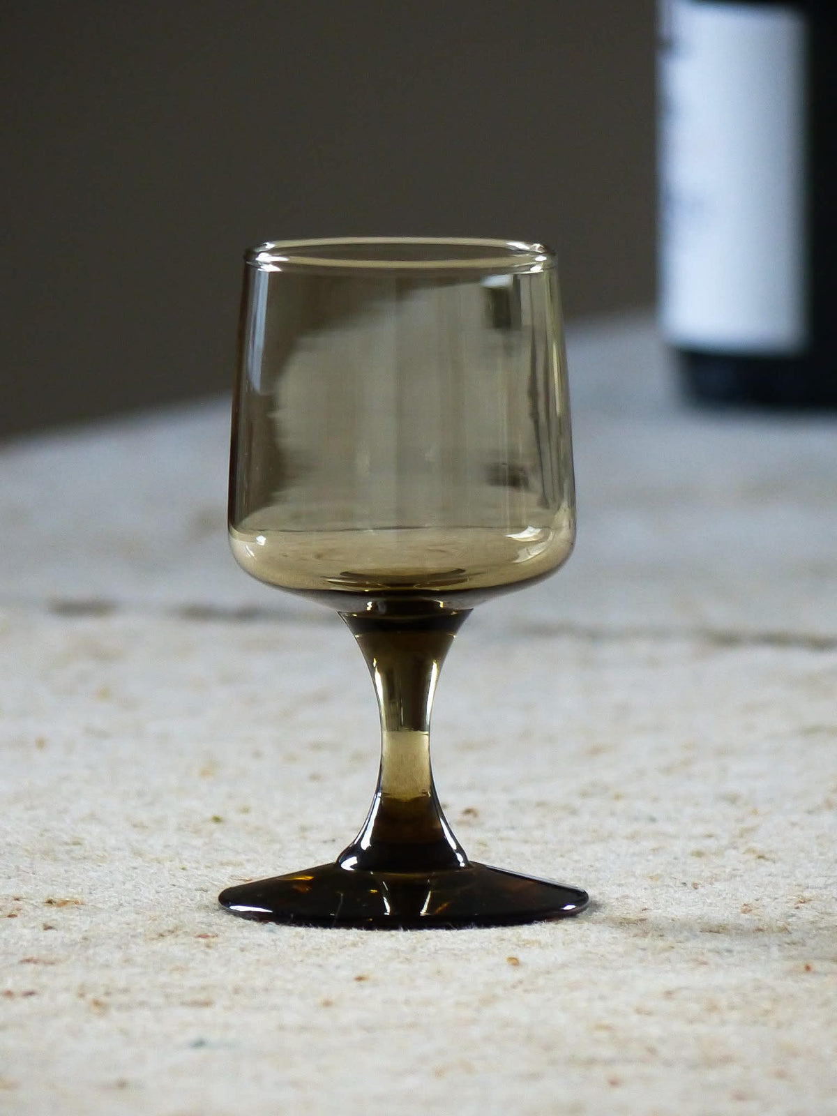Ensemble de 6 verres à vin vintage, smoky brown