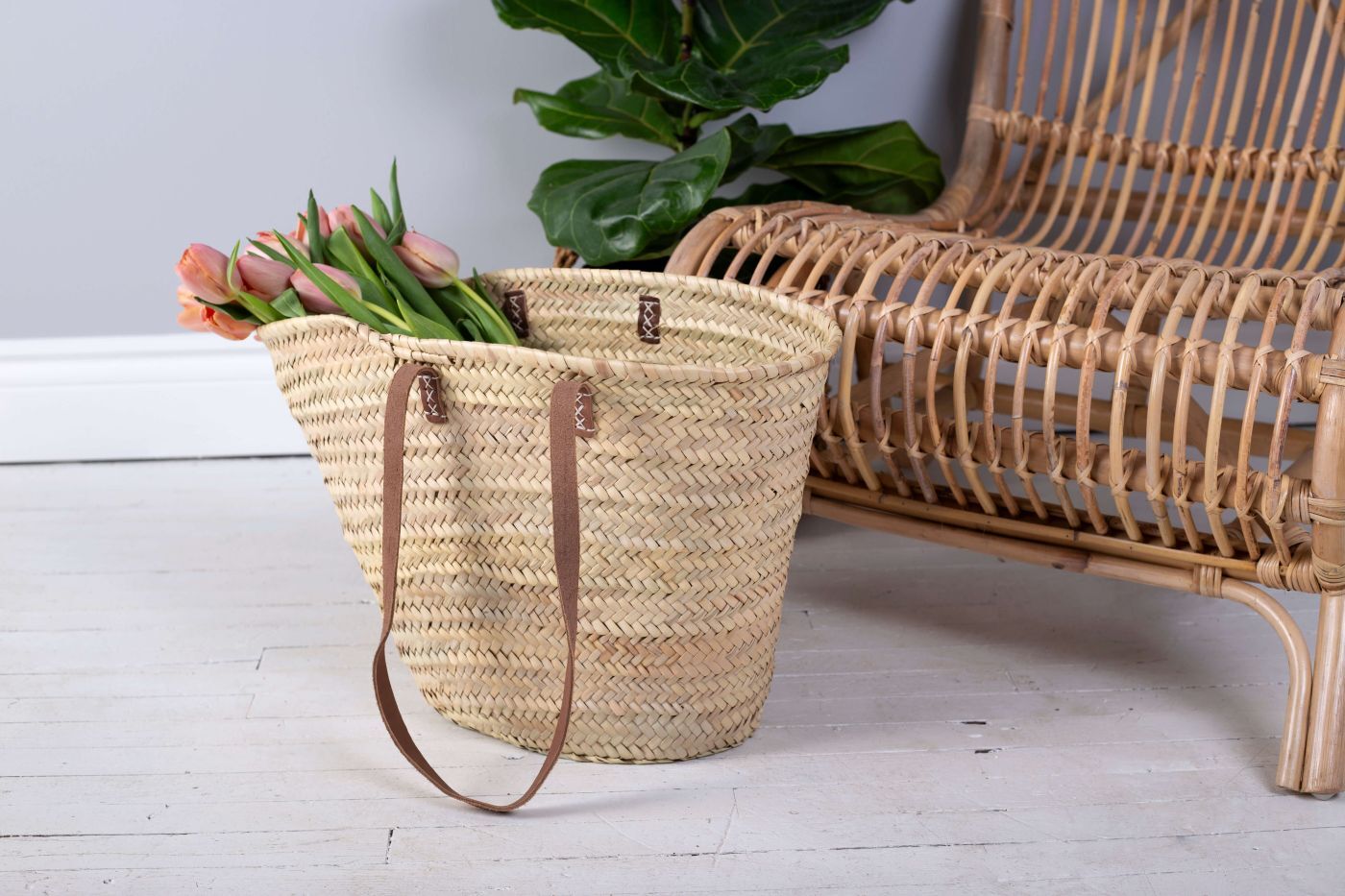 Grand sac en paille