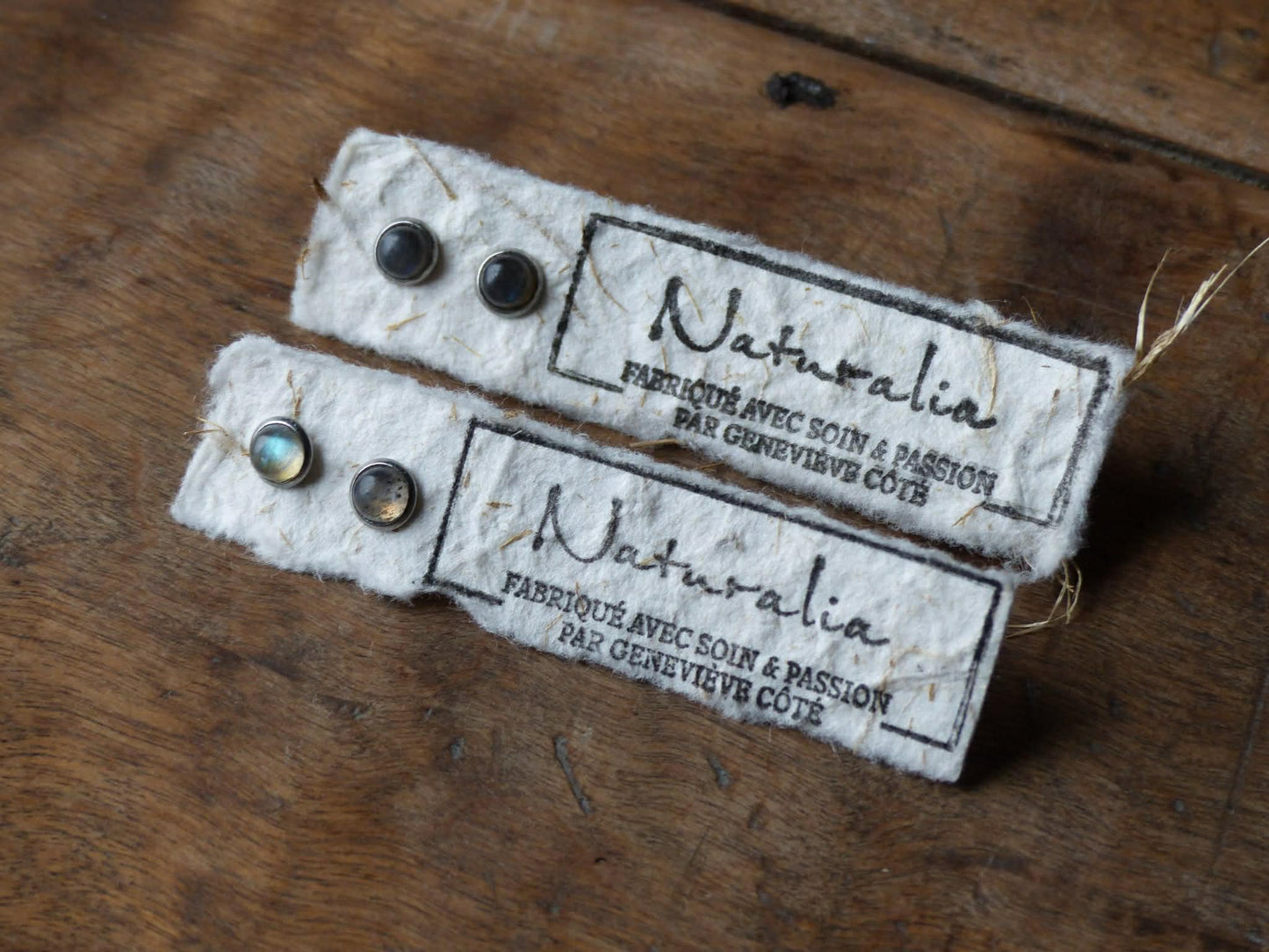 Boucles MYSTÉRIEUSES PIERRE de Labradorite