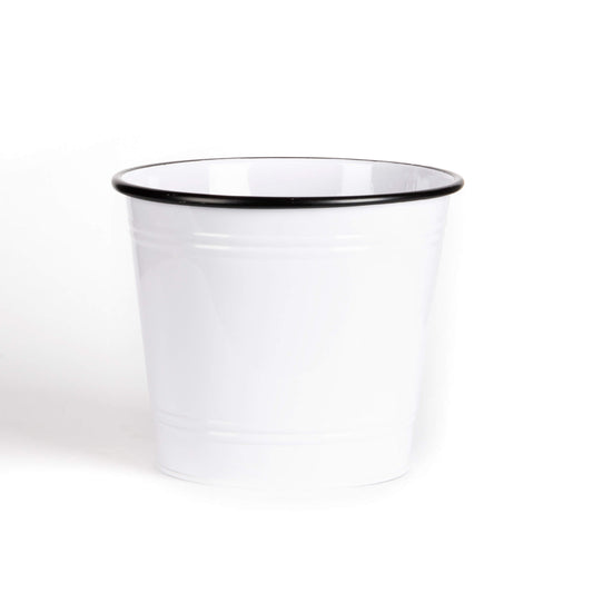 Pot en métal - Bordure noire