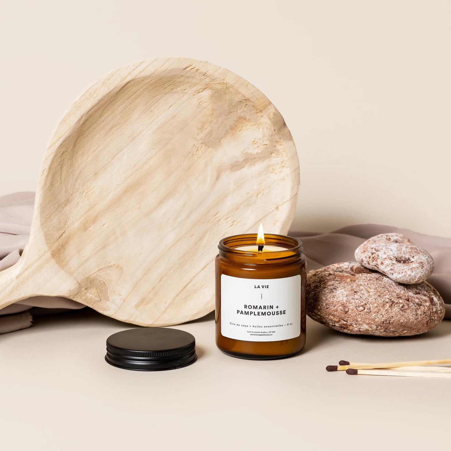 Bougie - Pamplemousse + Romarin