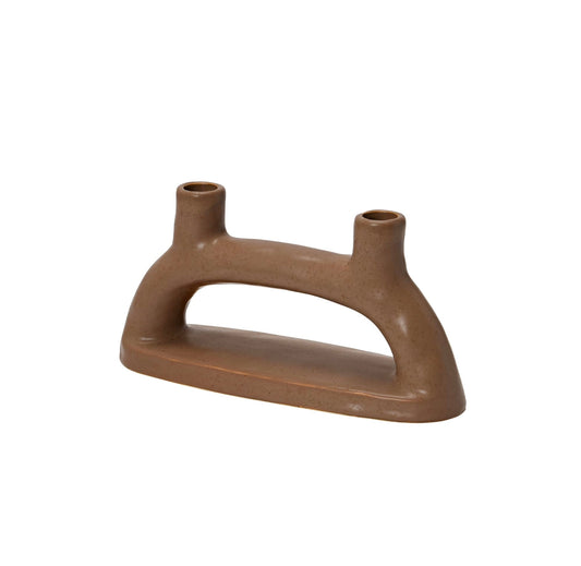 Bougeoir double en grès