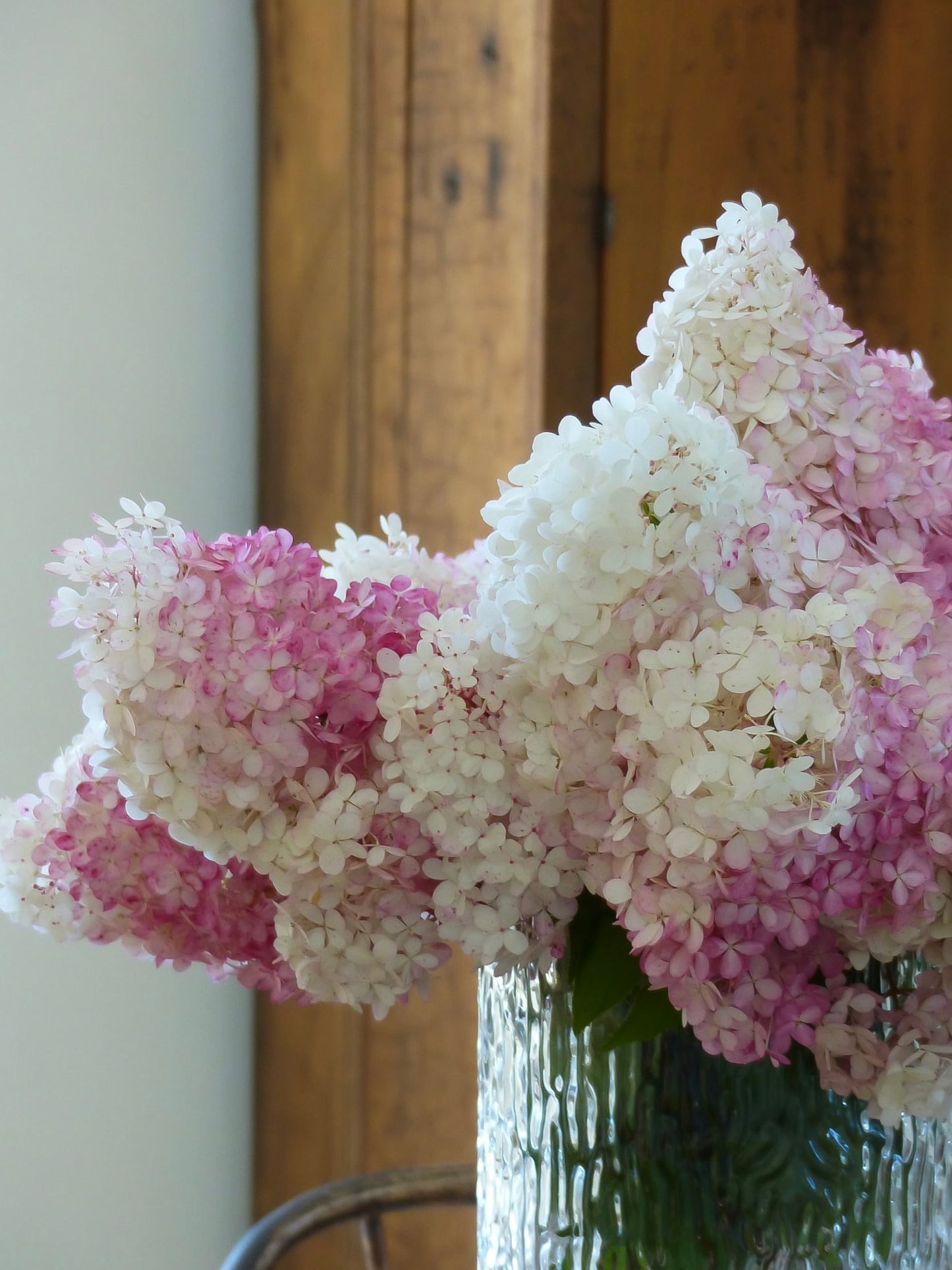 Vase en verre texturé