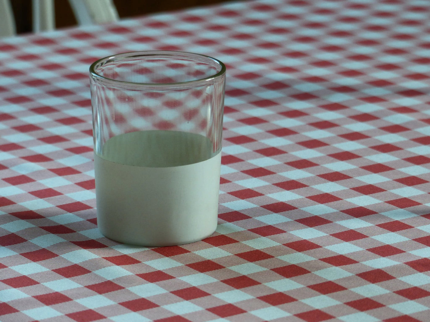 Petit vase - lampion, base blanche