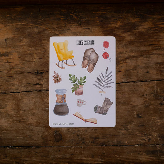 Feuille d'autocollants - Confort Hygge