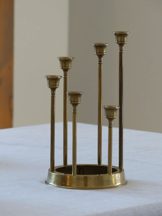 Bougeoir en laiton à six branches