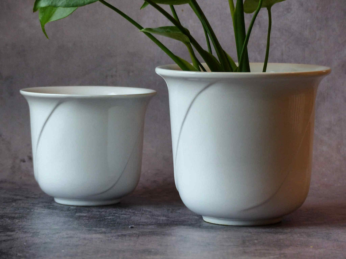 Ensemble de deux cache-pots vintage