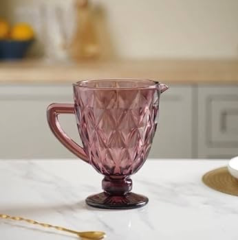 Carafe en verre motif diamant - INCASA