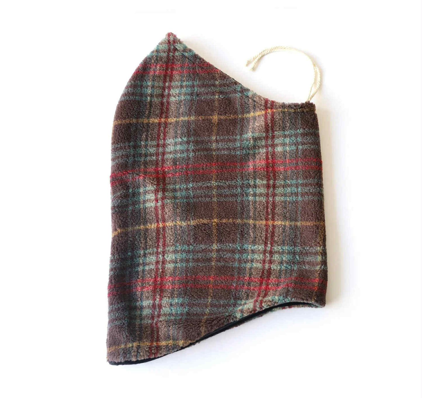 Col capuche à carreaux - BRUN