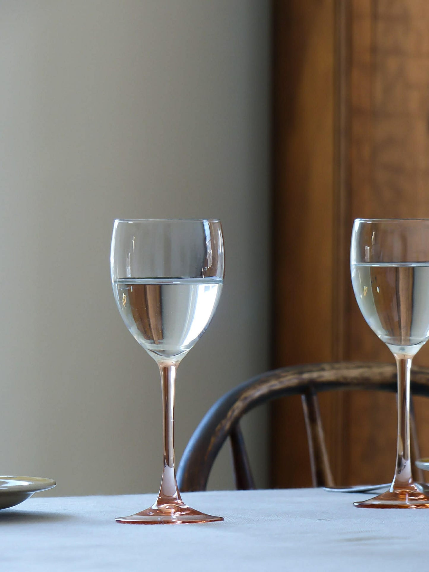 Verres à vin rouge LUMINARC, pied rose blush, ensemble de 4