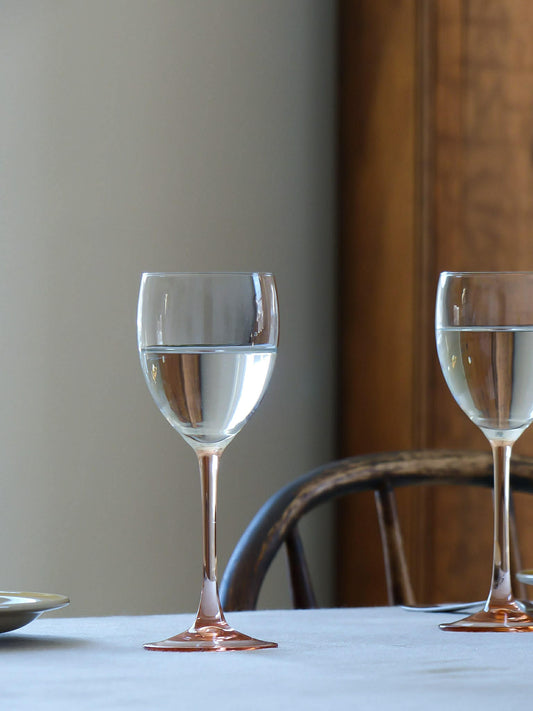 Verres à vin rouge LUMINARC, pied rose blush, ensemble de 4