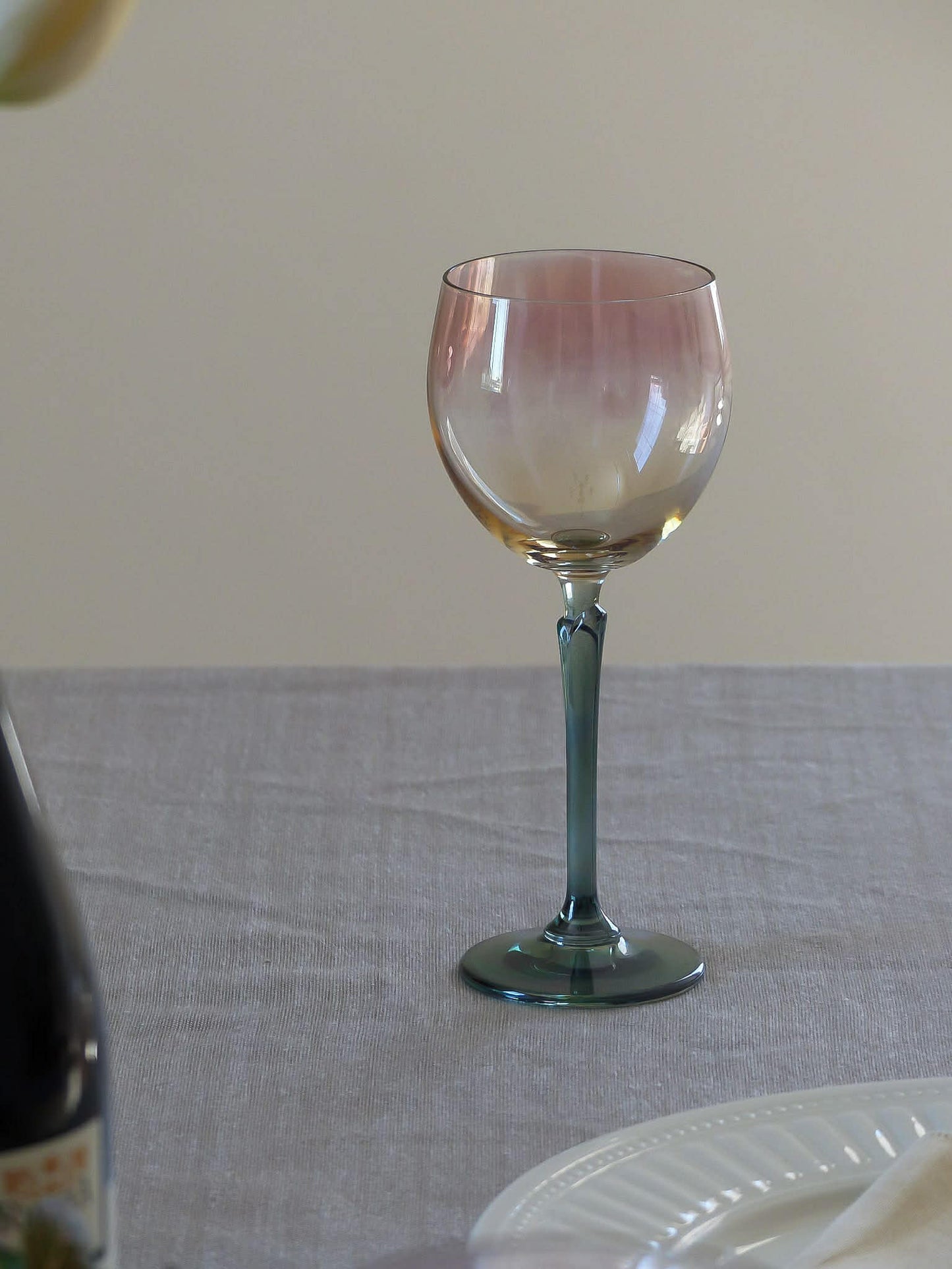 Verres à vin vintage aux teintes dégradées, ensemble de 6