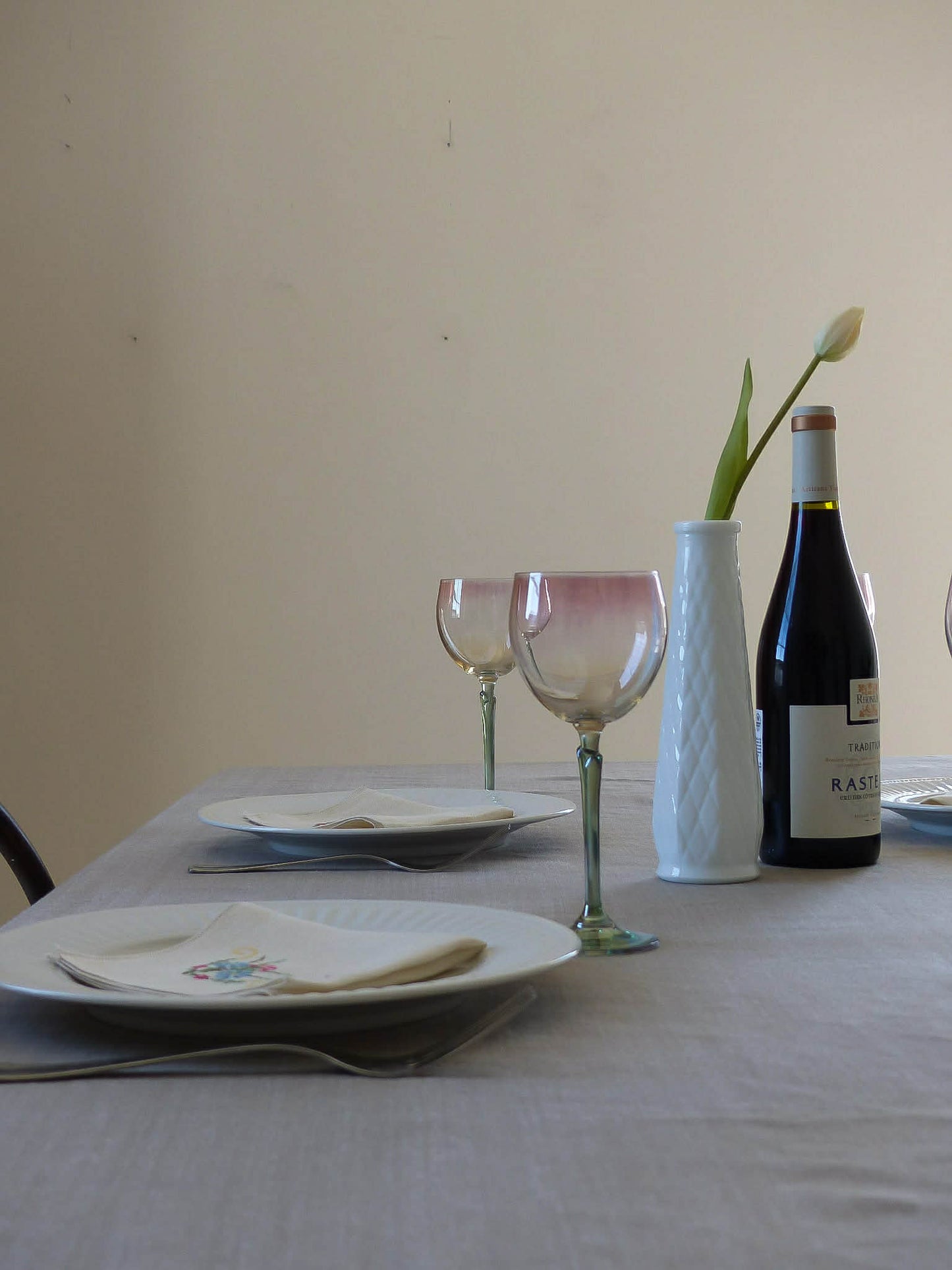 Verres à vin vintage aux teintes dégradées, ensemble de 6
