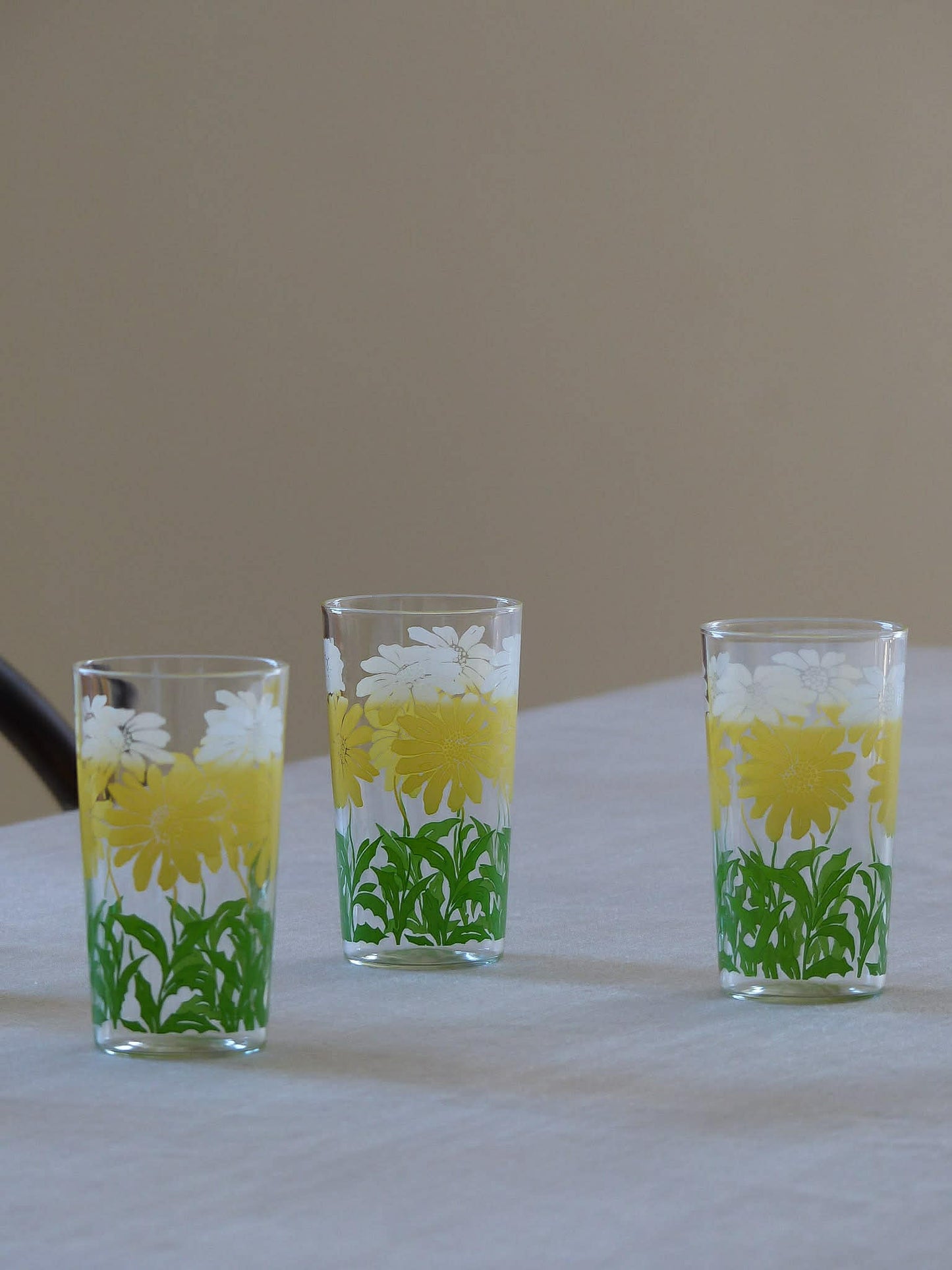 Ensemble de 6 verres rétro DAISY avec son support - ANCHOR HOCKING