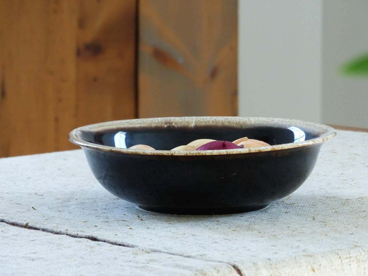Grand bol en céramique style rustique - Brun profond