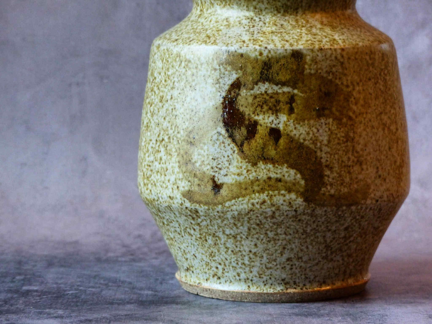 Grand pot artisanal en grès émaillé