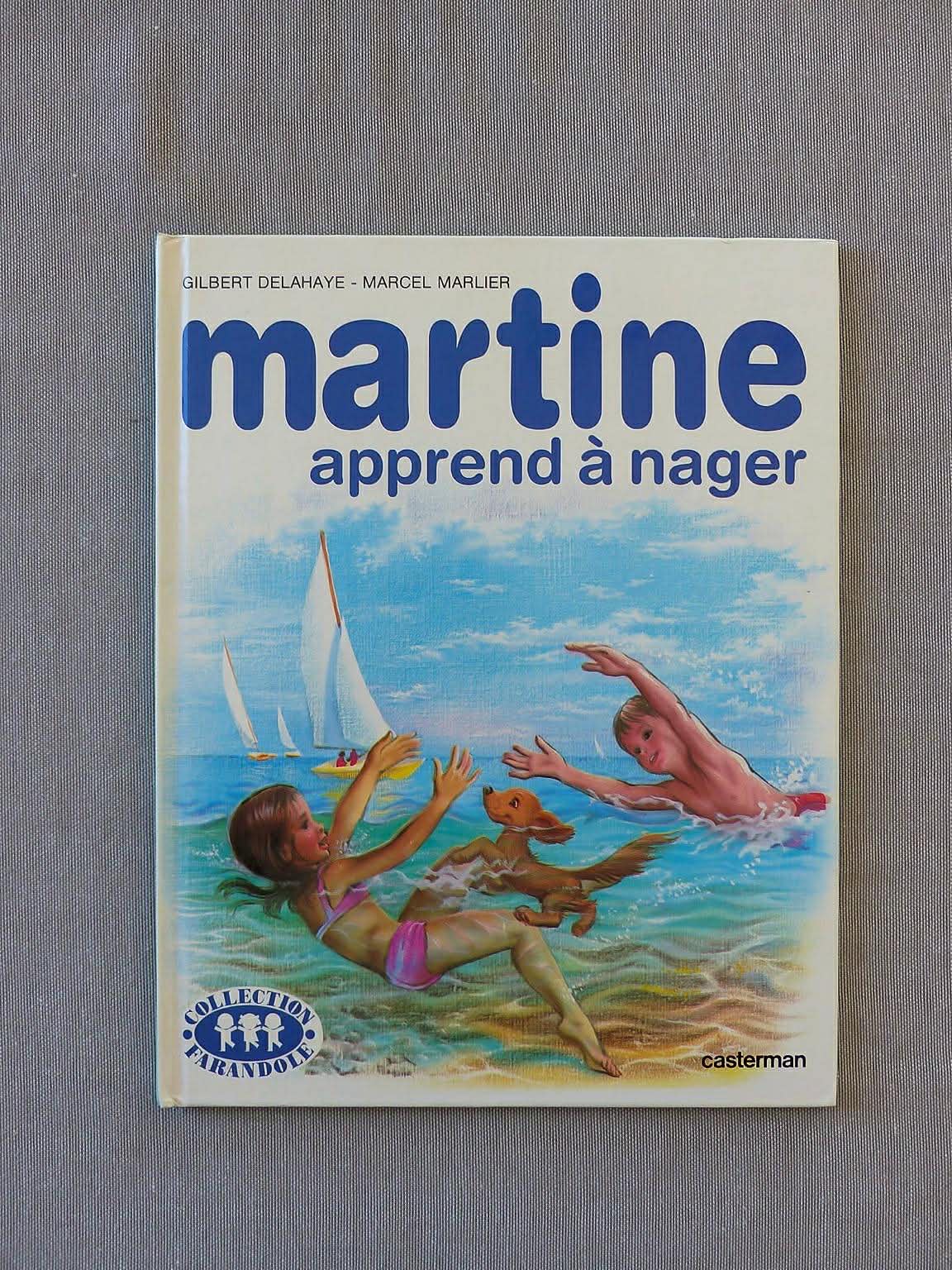 Livre jeunesse vintage - Martine apprend à nager