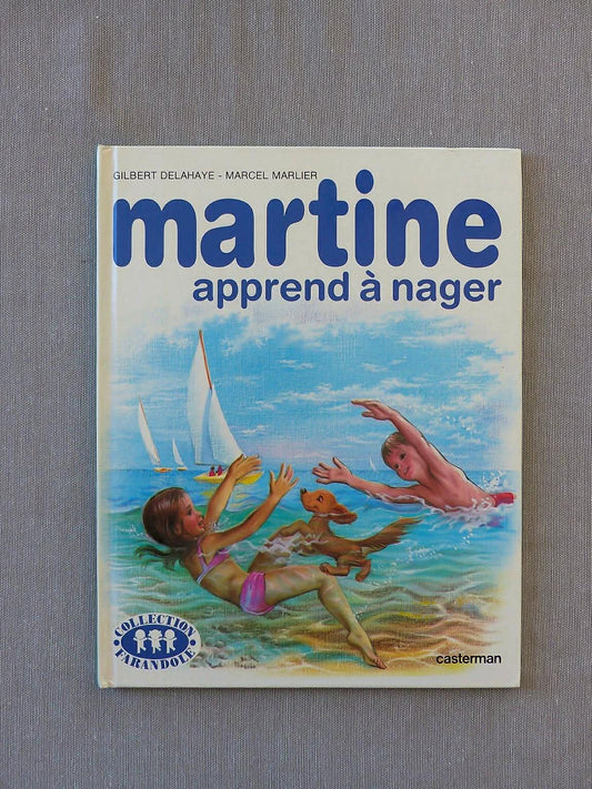 Livre jeunesse vintage - Martine apprend à nager