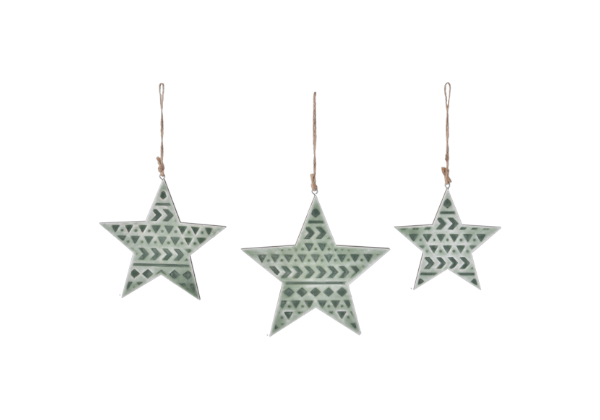 Ornements Étoile verte - 3 formats