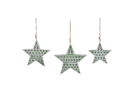 Ornements Étoile verte - 3 formats