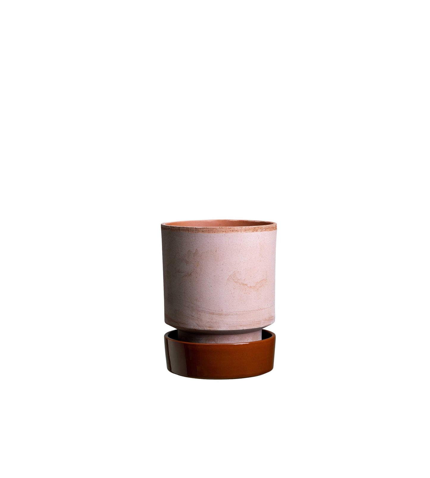 Pot Bergs Potter - HOFF - Rose + base rouille glacée - 10 cm