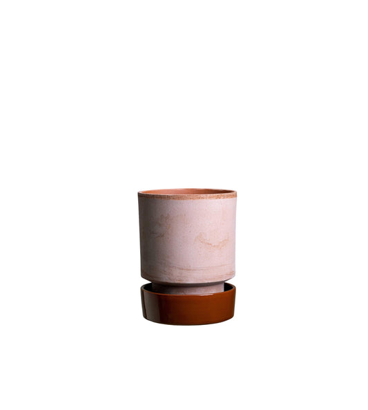 Pot Bergs Potter - HOFF - Rose + base rouille glacée - 10 cm