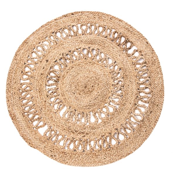 Carpette ronde en jute SESAME