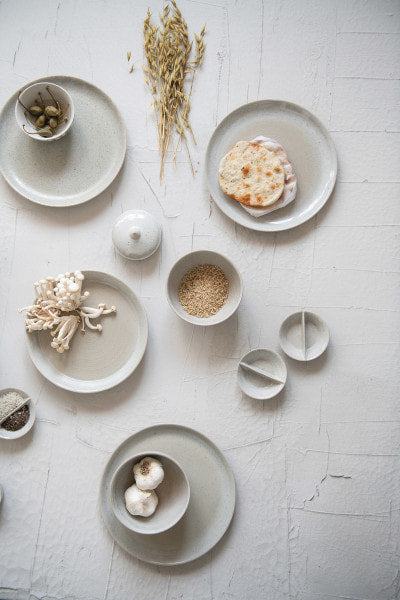 Assiette ronde en grès