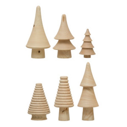 Arbres en bois - Lot de 6
