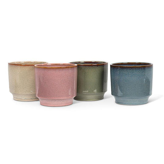 Cache-pots GLACÉS - G - 4 couleurs