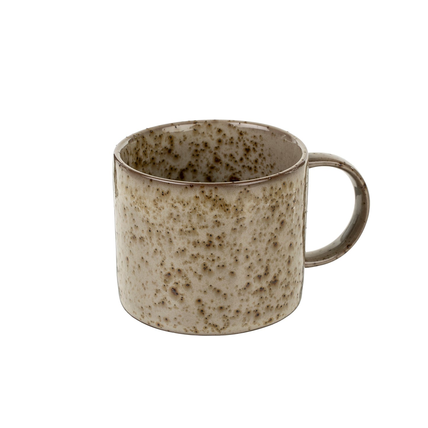 Tasse mouchetée en grès - GRISE