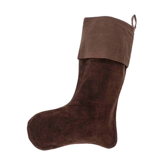 Bas de Noël en velours - SANGRIA