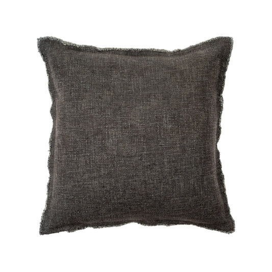 Oreiller-Coussin en lin SELENA 20x20, gris foncé