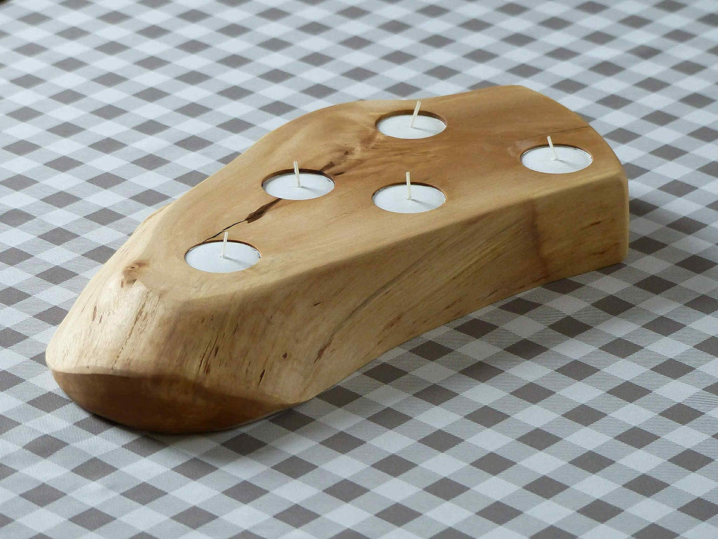 Planche porte bougie en bouleau