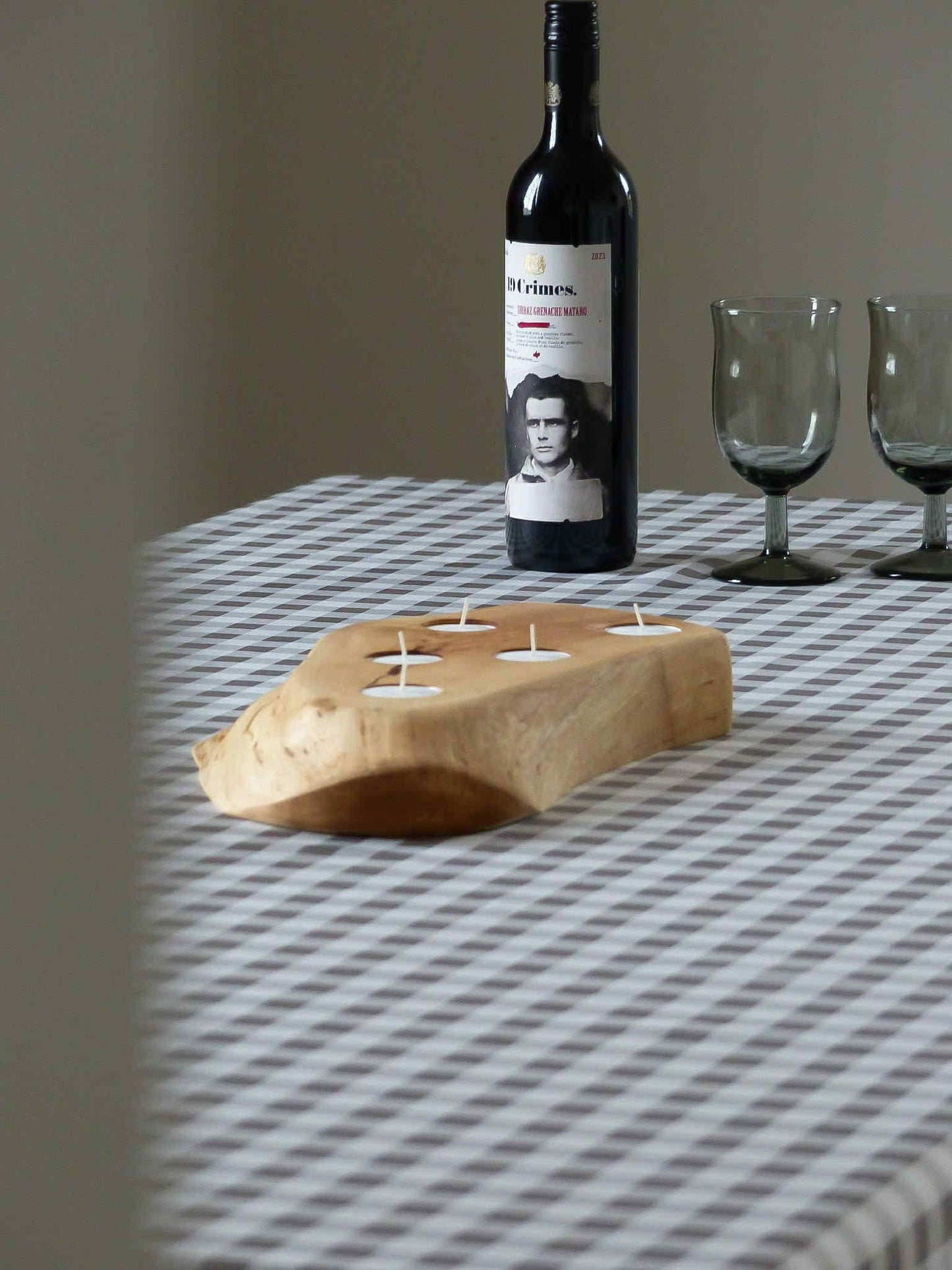 Planche porte bougie en bouleau