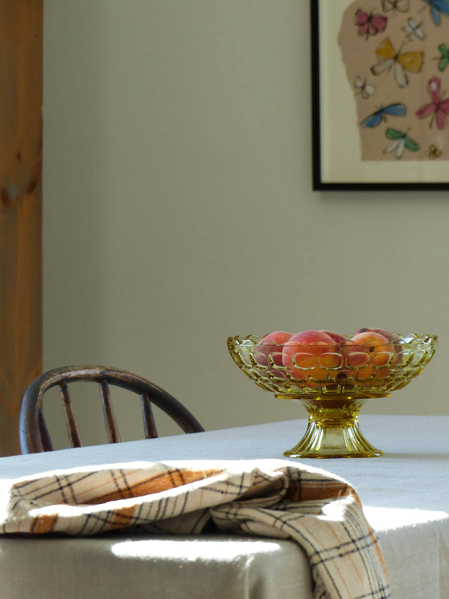 Bol à fruits sur pied, ambré, de FEDERAL GLASS