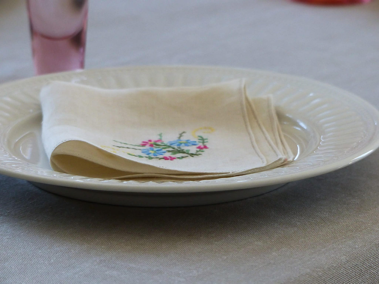 Serviettes de table vintage, ensemble de 4