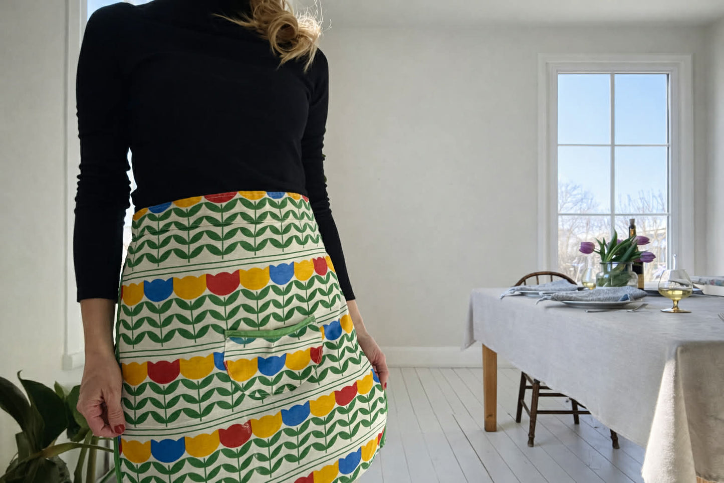 Tablier aux motifs d’inspiration scandinave