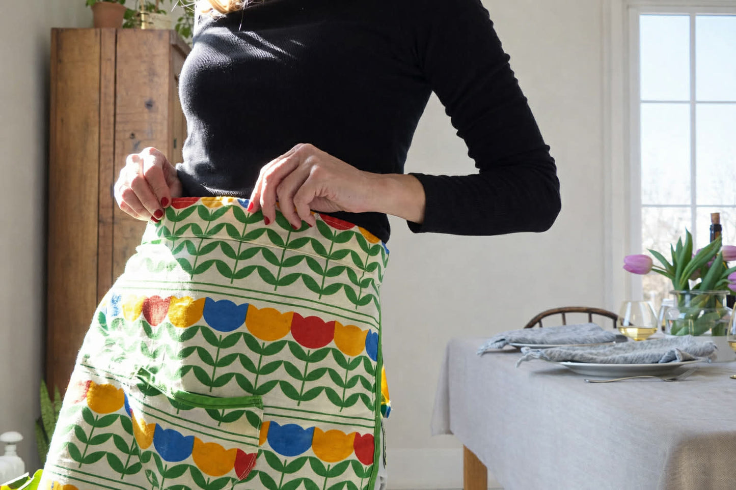 Tablier aux motifs d’inspiration scandinave