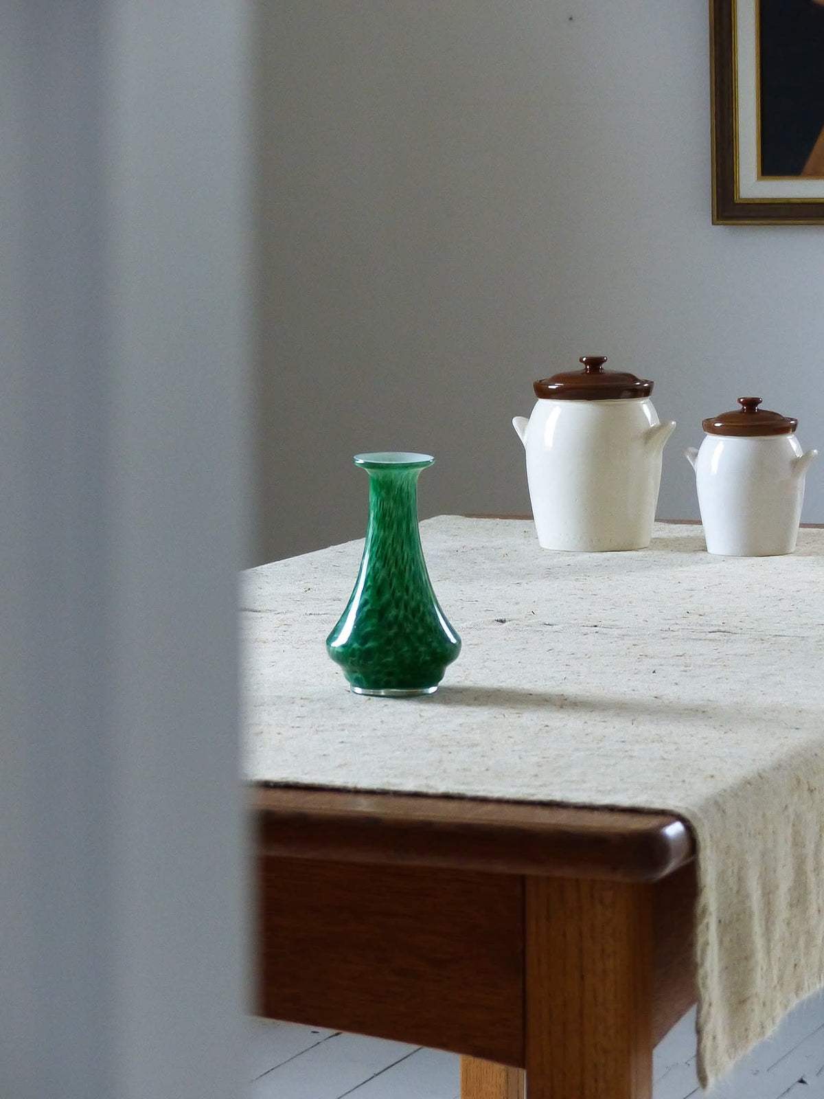 Petit vase en verre, vert émeraude