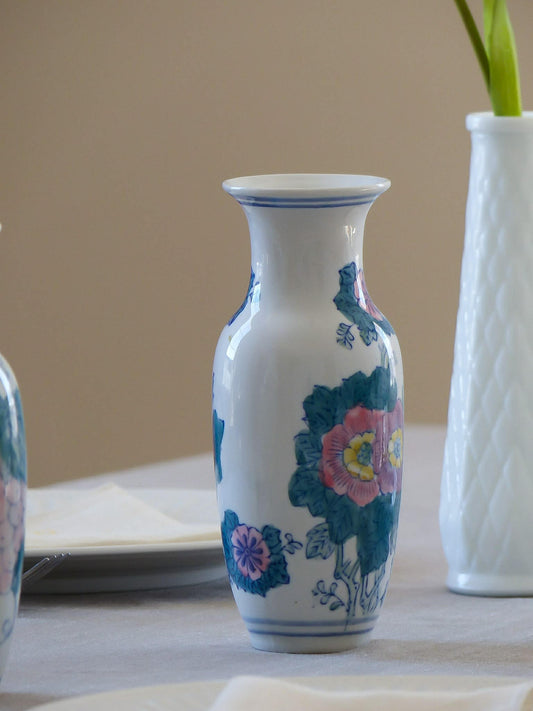 Vase à fleurs en céramique, inspiration asiatique